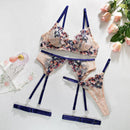 Conjunto de Lingerie Florida com Tule - Bevellie - Libertina Sex Shop - calcinha lingerie, cinta liga, liga de perna, lingerie, lingerie completa, lingerie conjunto, lingerie dia dos namorados, lingerie erótica, lingerie luxo, lingerie renda, lingerie sensual, lingerie sexy, lingerie transparente, lingeries sexy, loja de lingerie - Sex Shop Vibradores