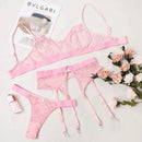 Conjunto de Lingerie Luxo Super Sexy com Renda Delicada - Libertina Shop